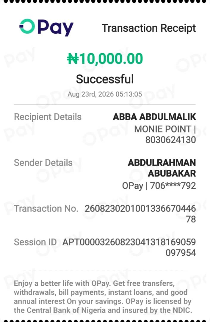 Payment Receipt